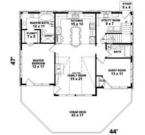 First Floor for House Plan #053-00212