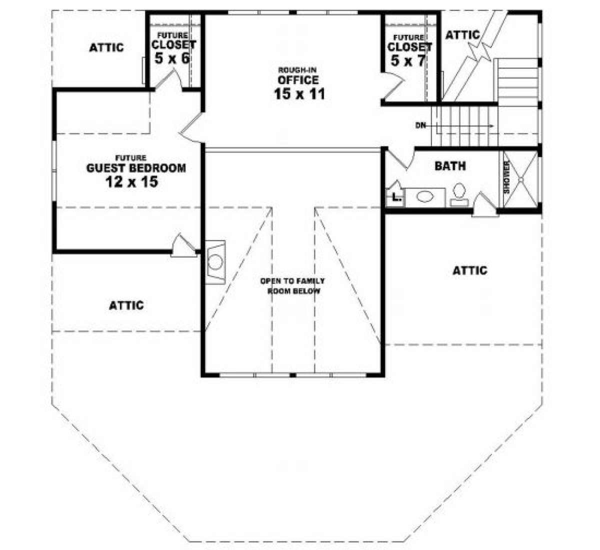 Optional Second Floor for House Plan #053-00212
