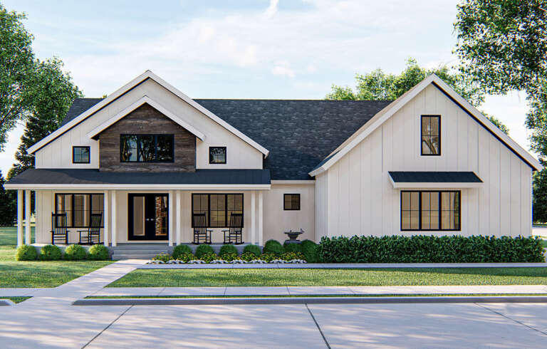 Modern Farmhouse House Plan #963-00406 Elevation Photo