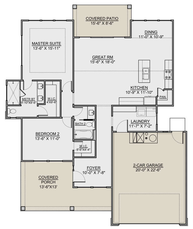 House Plan House Plan #24350 Drawing 1