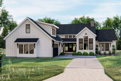 Modern Farmhouse House Plan #963-00408 Elevation Photo