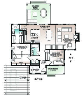 Main Floor for House Plan #034-01239