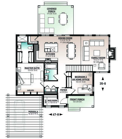 Main Floor for House Plan #034-01239