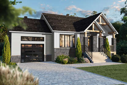 Craftsman House Plan #034-01240 Elevation Photo