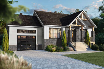 2 Bed, 1 Bath, 1178 Square Foot House Plan - #034-01240