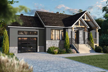 Craftsman House Plan #034-01240 Elevation Photo