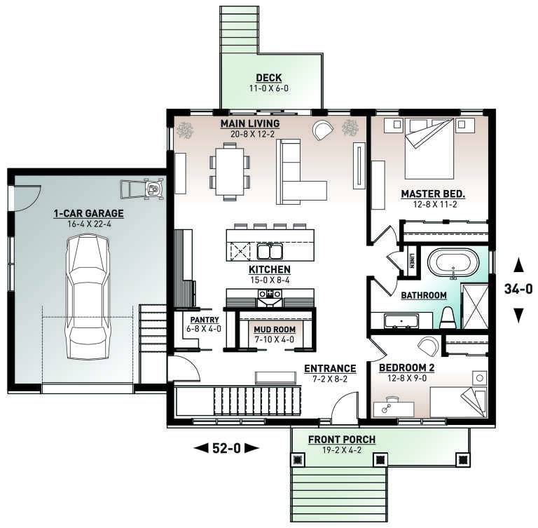 House Plan House Plan #24358 Drawing 1