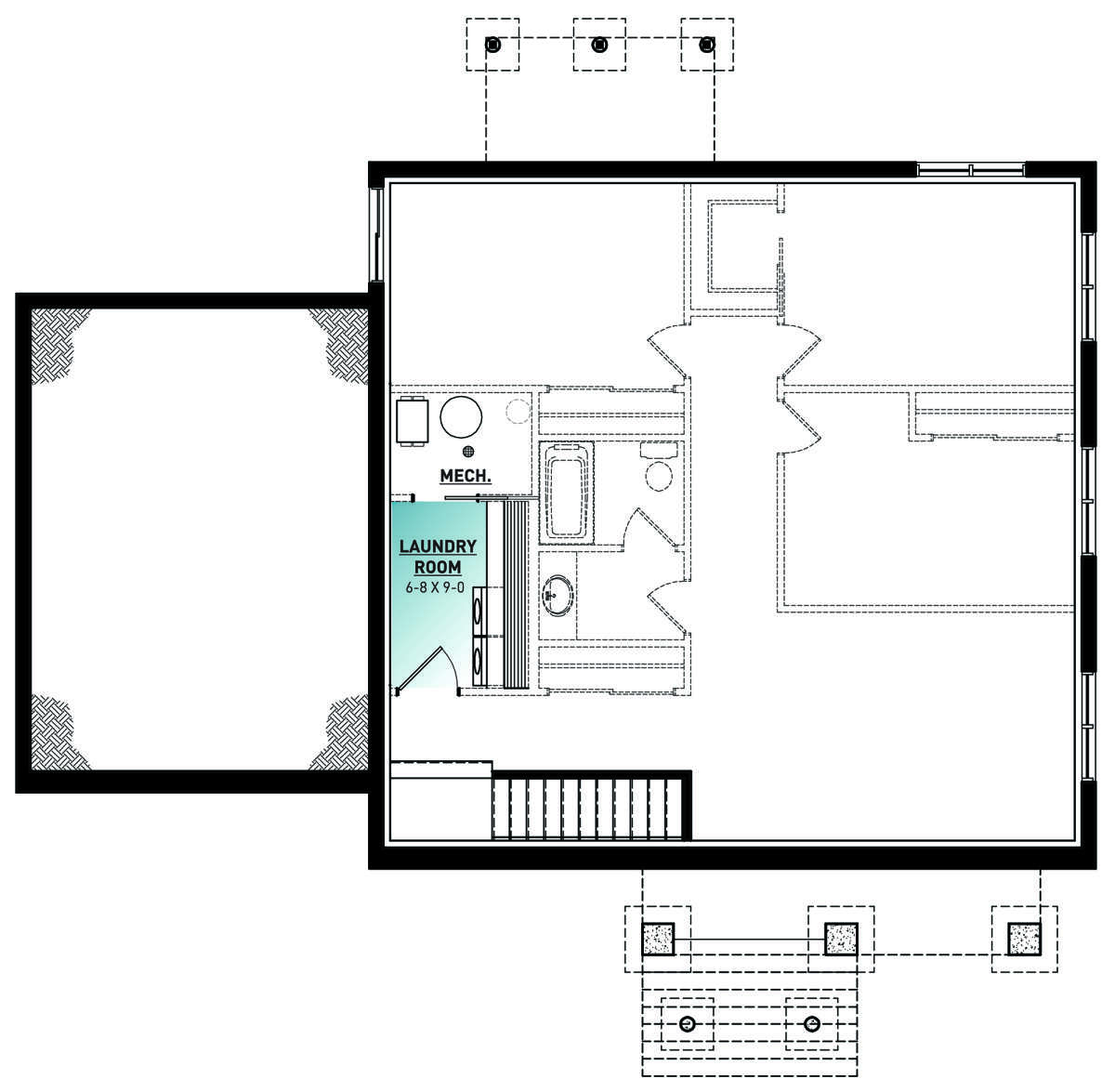Basement for House Plan #034-01240
