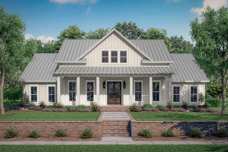 Modern Farmhouse House Plan #041-00216 Elevation Photo