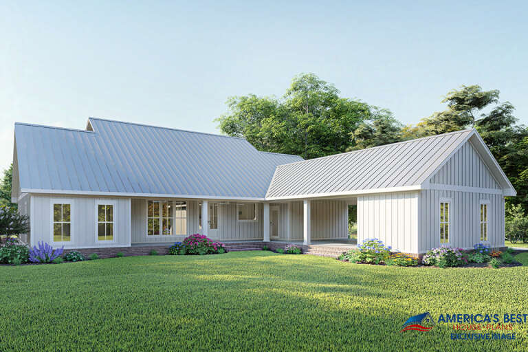 Modern Farmhouse House Plan #041-00216 Elevation Photo