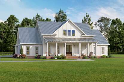 Modern Farmhouse House Plan #041-00216 Elevation Photo