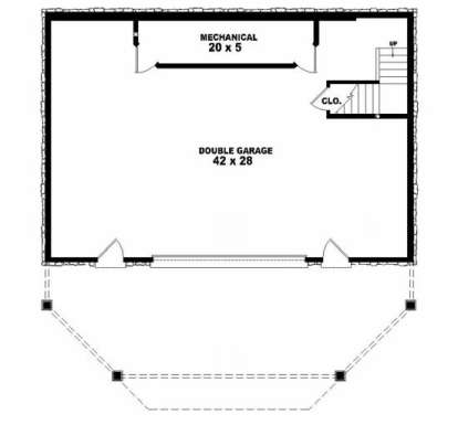 Basement/Garage Floor for House Plan #053-00213