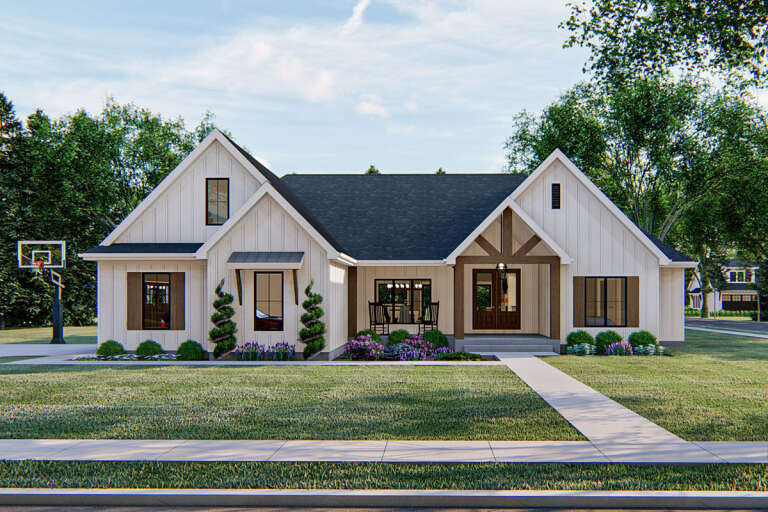 Modern Farmhouse House Plan #963-00409 Elevation Photo
