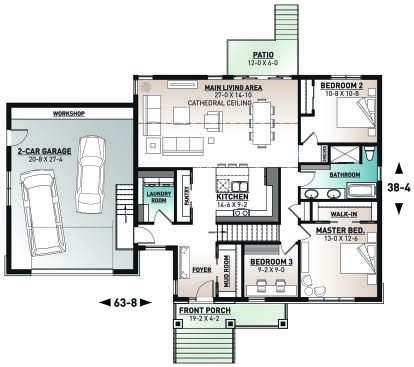 Main Floor for House Plan #034-01241