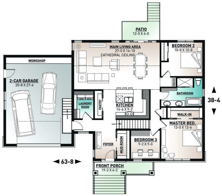 House Plan House Plan #24361 Drawing 1