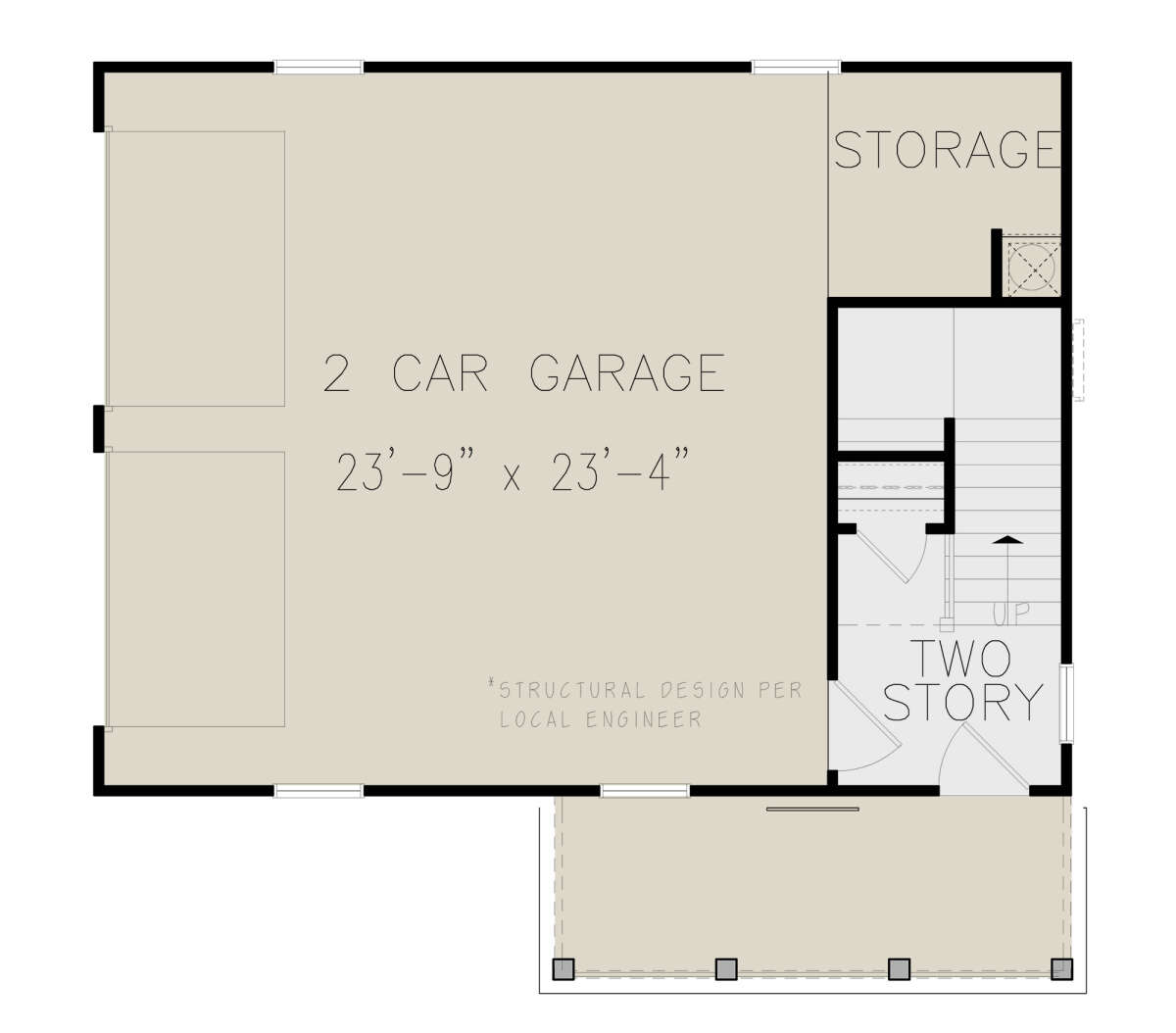 Garage Floor for House Plan #699-00263