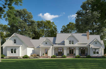 Modern Farmhouse House Plan #4534-00022 Elevation Photo