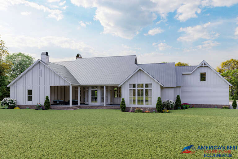 Modern Farmhouse House Plan #4534-00022 Elevation Photo