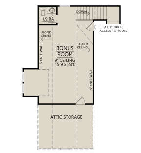 Bonus Room for House Plan #4534-00022