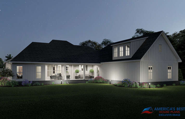 Modern Farmhouse House Plan #041-00217 Elevation Photo