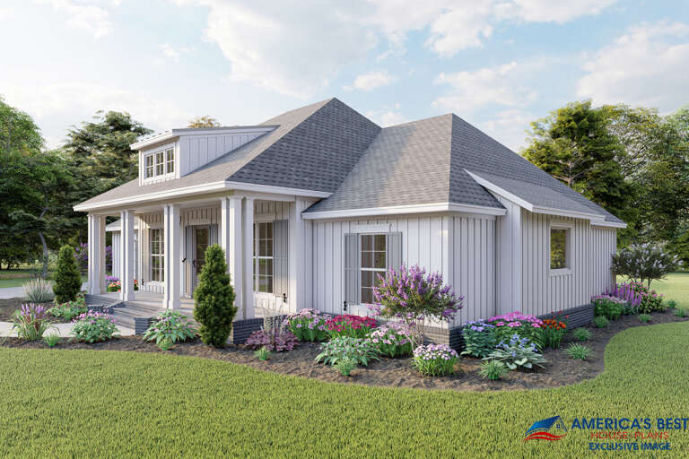 Modern Farmhouse House Plan #041-00217 Elevation Photo