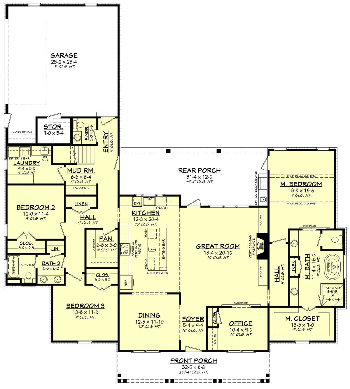 Main Floor for House Plan #041-00217