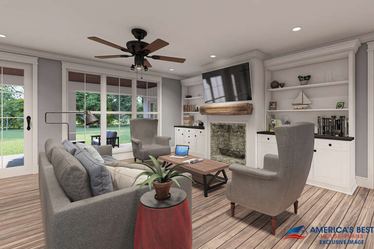 Modern Farmhouse House Plan #041-00217 Additional Photo
