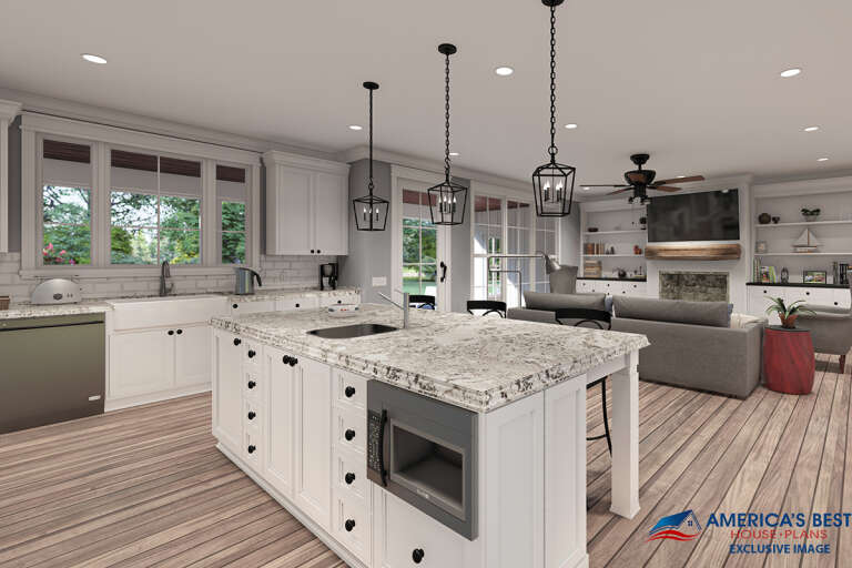 Modern Farmhouse House Plan #041-00217 Additional Photo