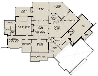 Basement for House Plan #699-00266