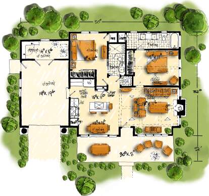 House Plan House Plan #24373 Drawing 1