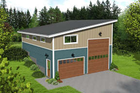 Modern House Plan #940-00228 Elevation Photo