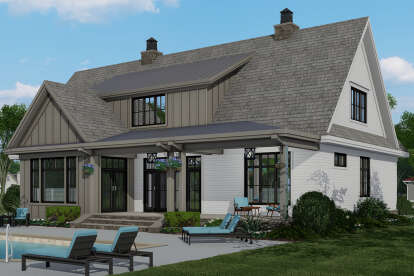 Modern Farmhouse House Plan #098-00323 Elevation Photo