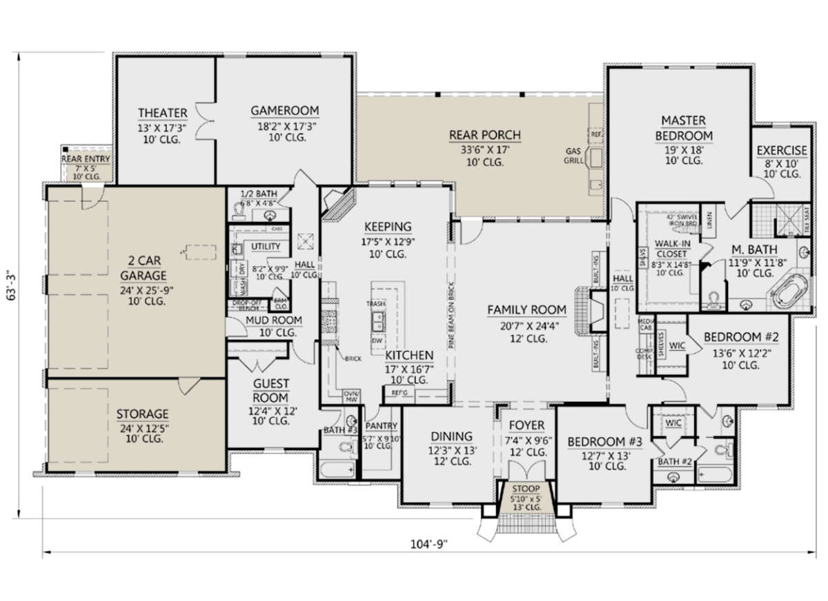 Main Floor for House Plan #4534-00024