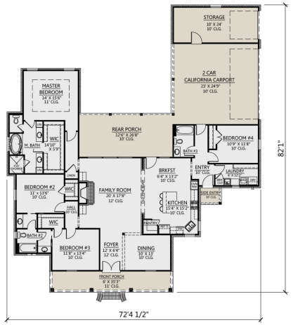 Main Floor for House Plan #4534-00025