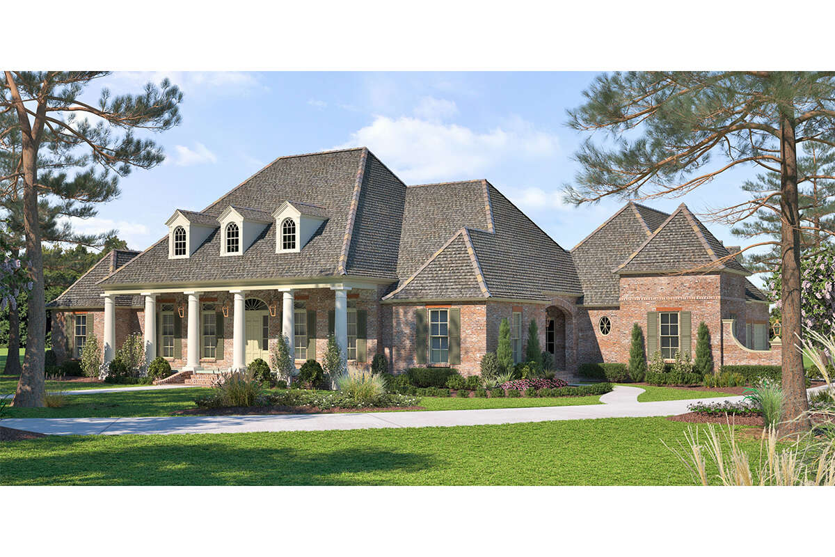 French Country Plan: 3,851 Square Feet, 4-5 Bedrooms, 3.5