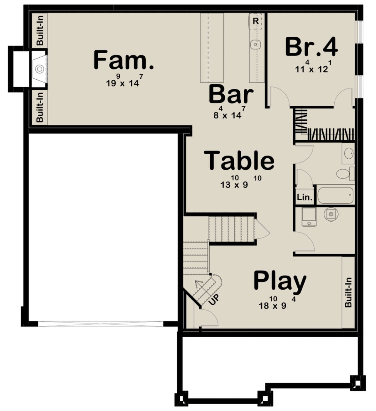 Basement for House Plan #963-00413