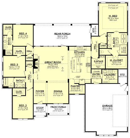 Main Floor for House Plan #041-00220