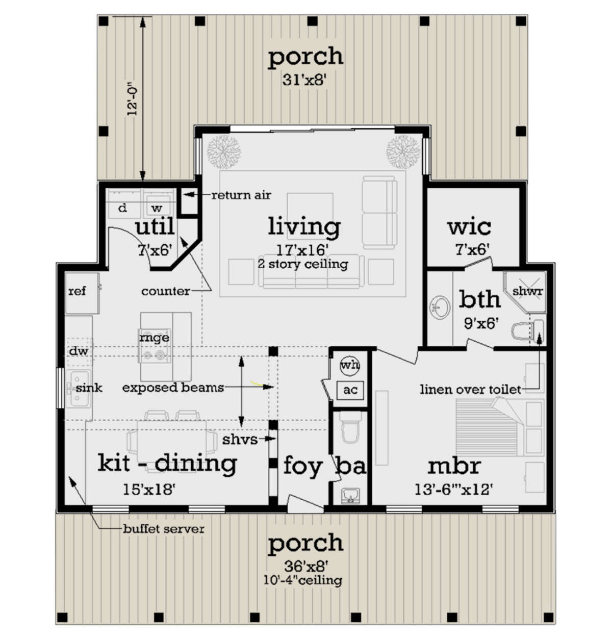 Main Floor for House Plan #048-00273