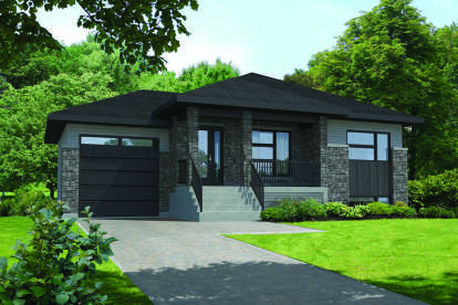 2 Bed, 1 Bath, 927 Square Foot House Plan - #6146-00379