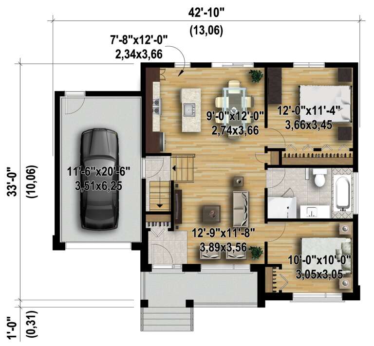 House Plan House Plan #24399 Drawing 1