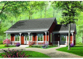 Traditional House Plan #034-00001 Elevation Photo