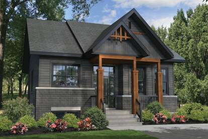 2 Bed, 1 Bath, 1025 Square Foot House Plan - #6146-00380