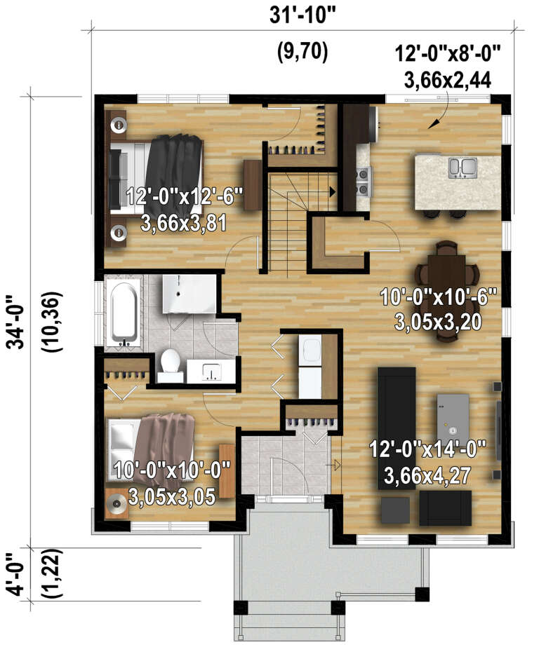 House Plan House Plan #24400 Drawing 1