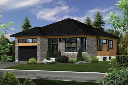 Modern House Plan #6146-00381 Elevation Photo