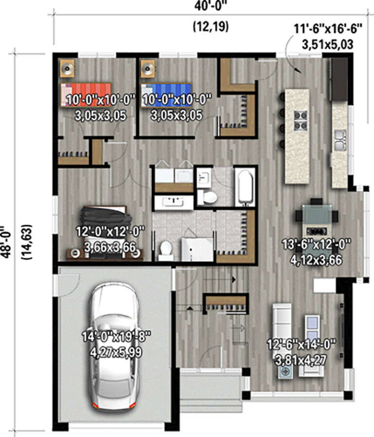 House Plan House Plan #24401 Drawing 1