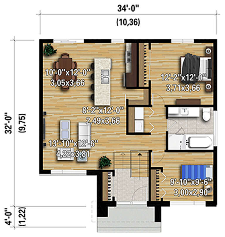 House Plan House Plan #24402 Drawing 1