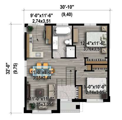 Main Floor for House Plan #6146-00383