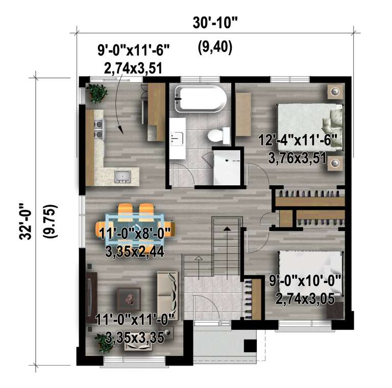House Plan House Plan #24403 Drawing 1