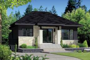 Modern House Plan #6146-00384 Elevation Photo