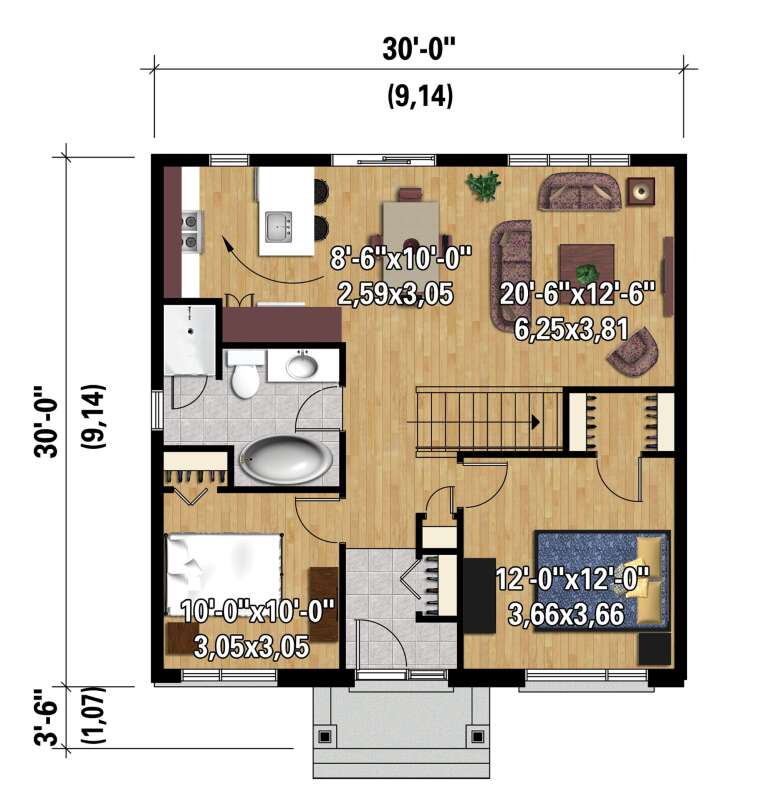 House Plan House Plan #24404 Drawing 1